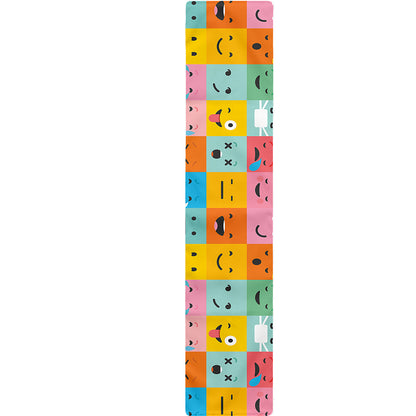 Colorful Emoji Pattern Print Table Runner