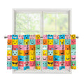 Colorful Emoji Pattern Print Tier Curtains