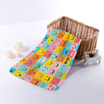 Colorful Emoji Pattern Print Towel