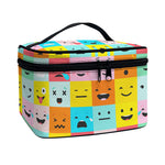 Colorful Emoji Pattern Print Travel Makeup Bag