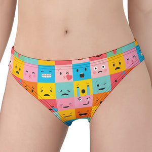 Colorful Emoji Pattern Print Women's Panties