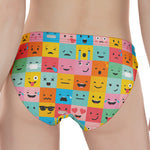 Colorful Emoji Pattern Print Women's Panties