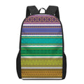 Colorful Ethnic Pattern Print 17 Inch Backpack