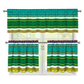 Colorful Ethnic Pattern Print 3 Piece Kitchen Curtains