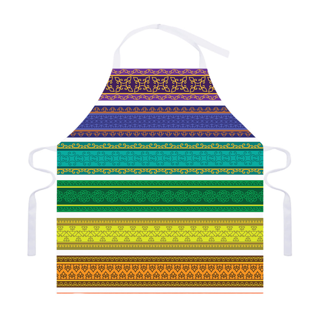 Colorful Ethnic Pattern Print Adjustable Apron