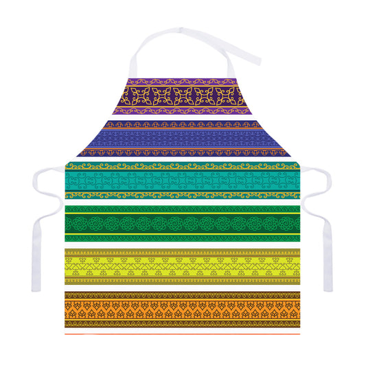 Colorful Ethnic Pattern Print Adjustable Apron