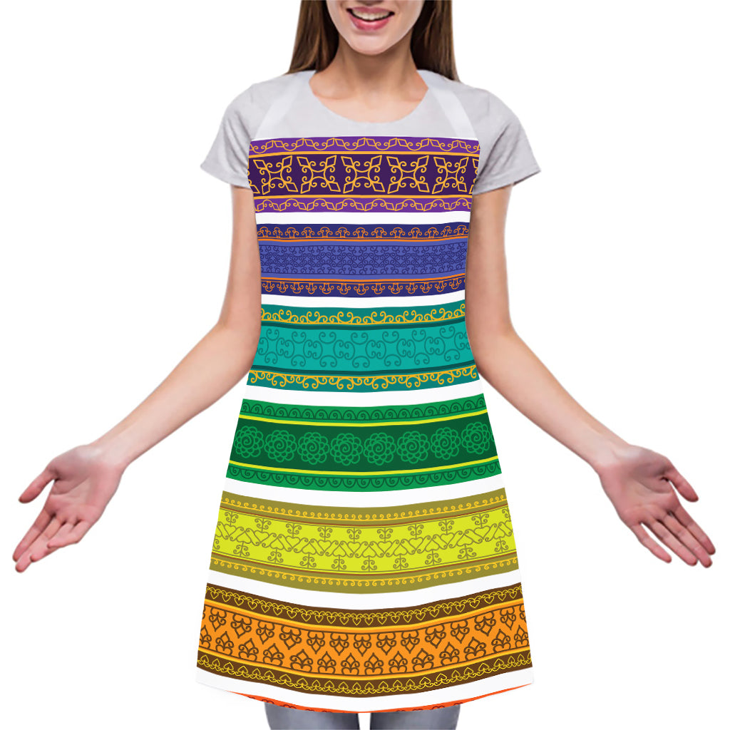 Colorful Ethnic Pattern Print Adjustable Apron