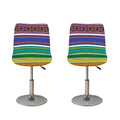 Colorful Ethnic Pattern Print Bar Stool Covers