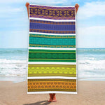 Colorful Ethnic Pattern Print Beach Towel