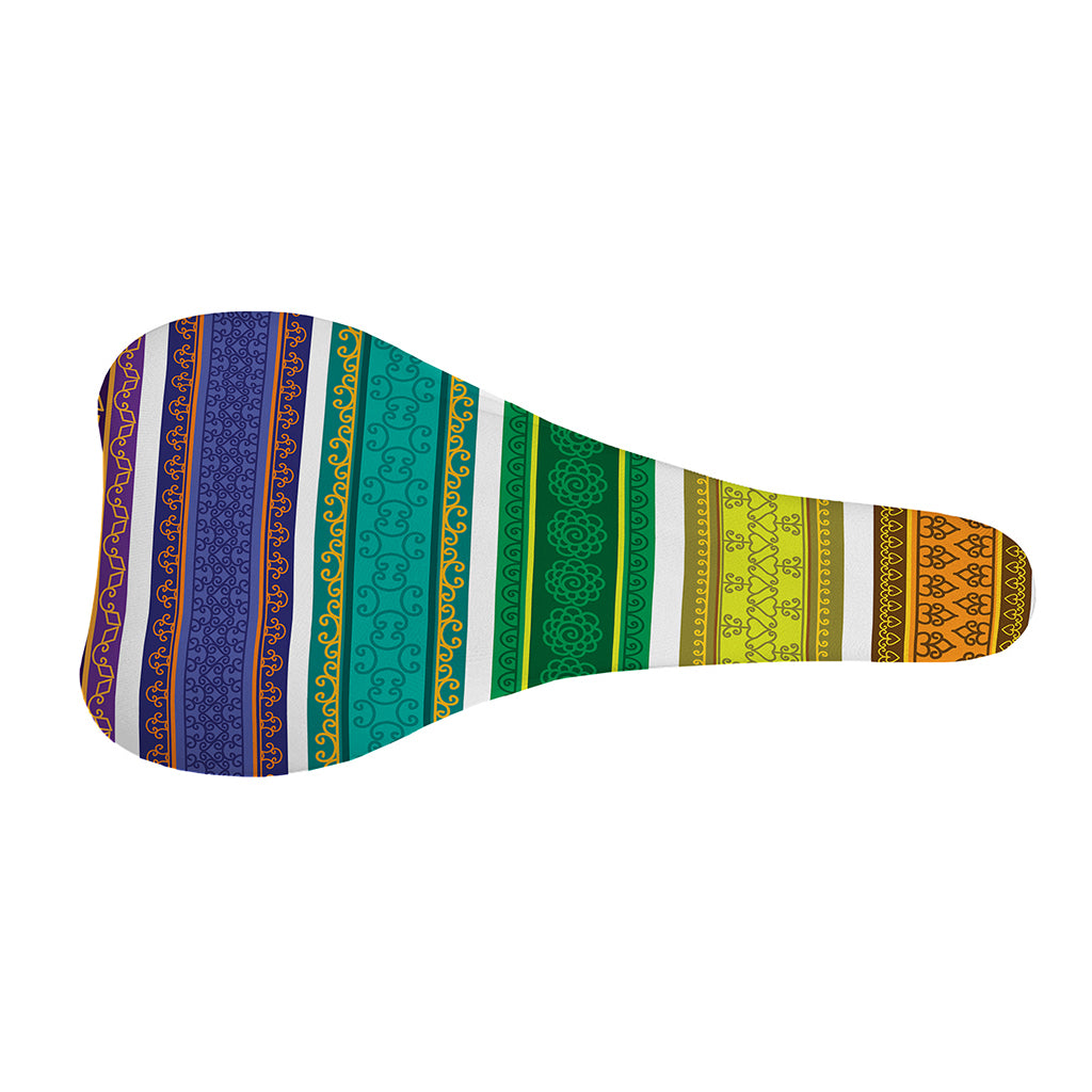 Colorful Ethnic Pattern Print Bicycle Seat Cover