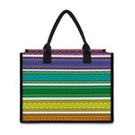 Colorful Ethnic Pattern Print Canvas Tote Bag