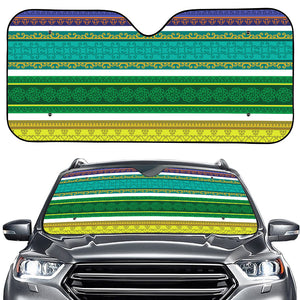 Colorful Ethnic Pattern Print Car Windshield Sun Shade