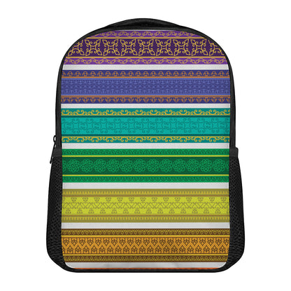 Colorful Ethnic Pattern Print Casual Backpack