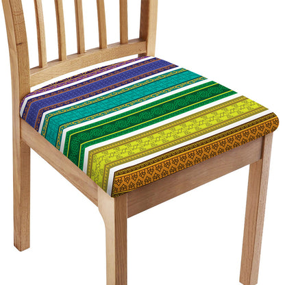 Colorful Ethnic Pattern Print Chair Cushion Cover