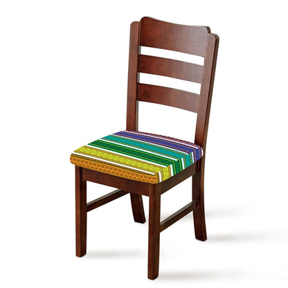 Colorful Ethnic Pattern Print Chair Cushion Cover