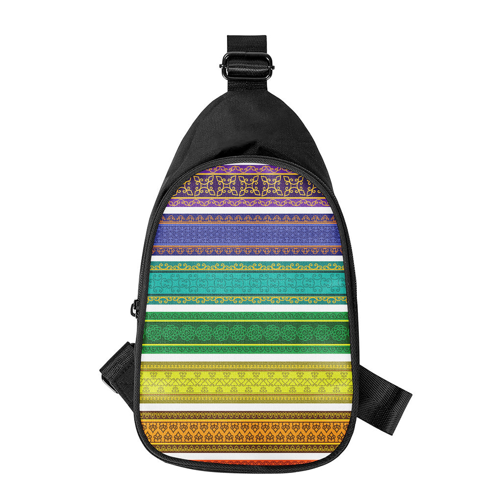 Colorful Ethnic Pattern Print Chest Bag