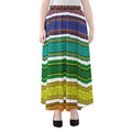 Colorful Ethnic Pattern Print Chiffon Maxi Skirt