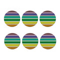 Colorful Ethnic Pattern Print Coaster Set