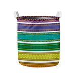 Colorful Ethnic Pattern Print Collapsible Laundry Basket
