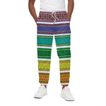 Colorful Ethnic Pattern Print Cotton Pants