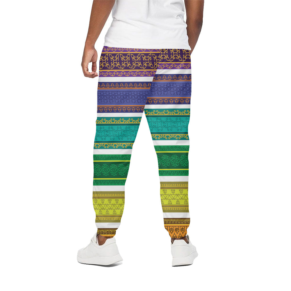 Colorful Ethnic Pattern Print Cotton Pants