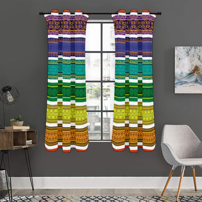 Colorful Ethnic Pattern Print Curtain