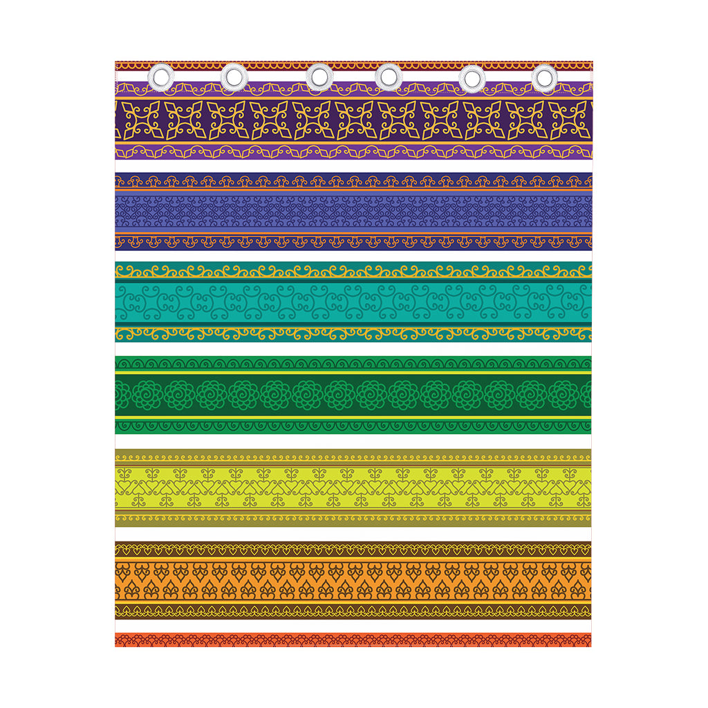 Colorful Ethnic Pattern Print Curtain