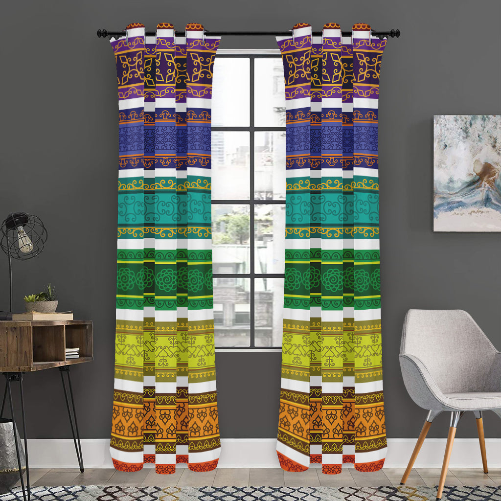 Colorful Ethnic Pattern Print Curtain