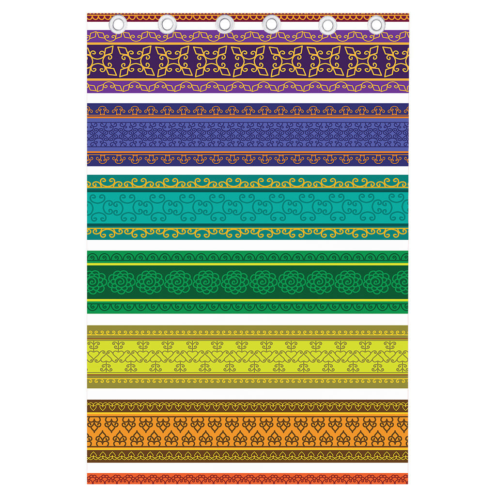 Colorful Ethnic Pattern Print Curtain