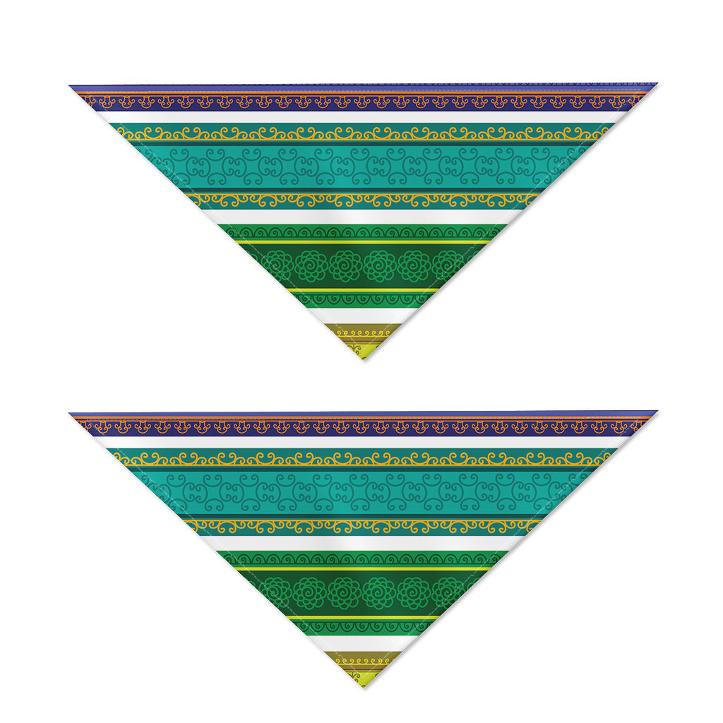 Colorful Ethnic Pattern Print Dog Bandana