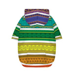 Colorful Ethnic Pattern Print Dog Zip Up Hoodie