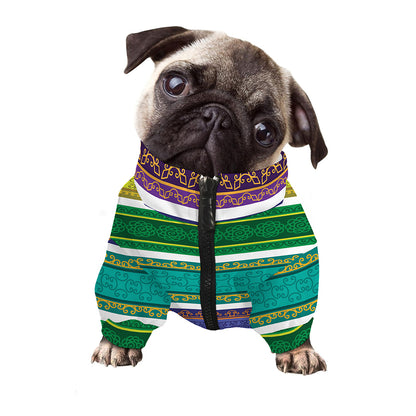 Colorful Ethnic Pattern Print Dog Zip Up Jacket