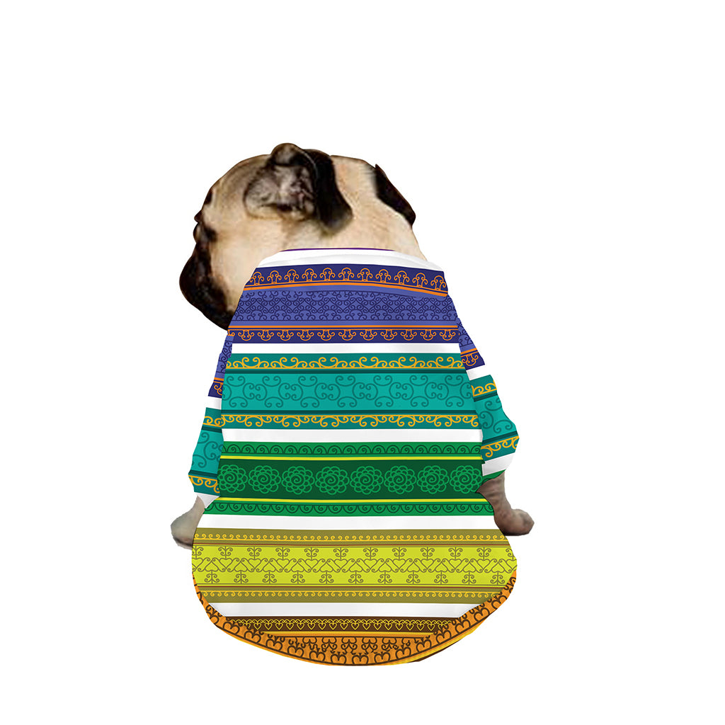 Colorful Ethnic Pattern Print Dog Zip Up Jacket