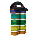 Colorful Ethnic Pattern Print Double Neoprene Wine Tote