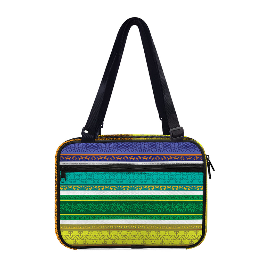 Colorful Ethnic Pattern Print Double Strap Bible Bag