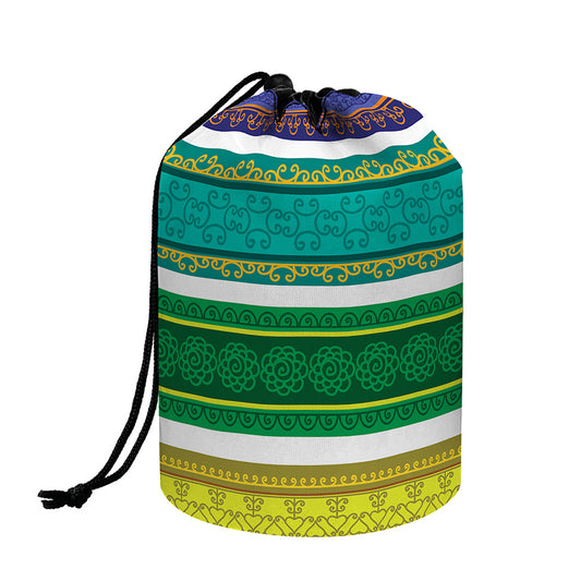 Colorful Ethnic Pattern Print Drawstring Makeup Bag
