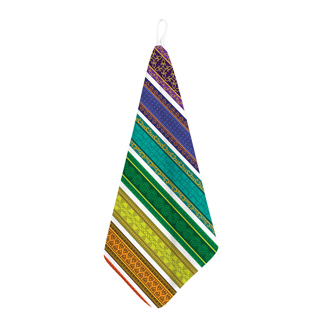 Colorful Ethnic Pattern Print Hand Towel