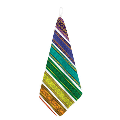 Colorful Ethnic Pattern Print Hand Towel