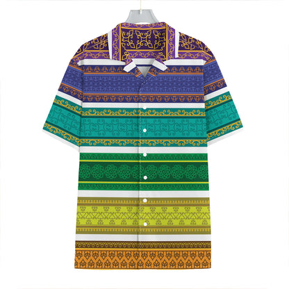 Colorful Ethnic Pattern Print Hawaiian Shirt