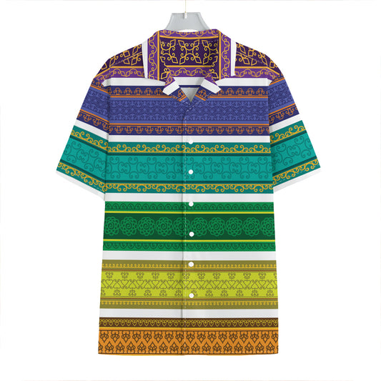 Colorful Ethnic Pattern Print Hawaiian Shirt