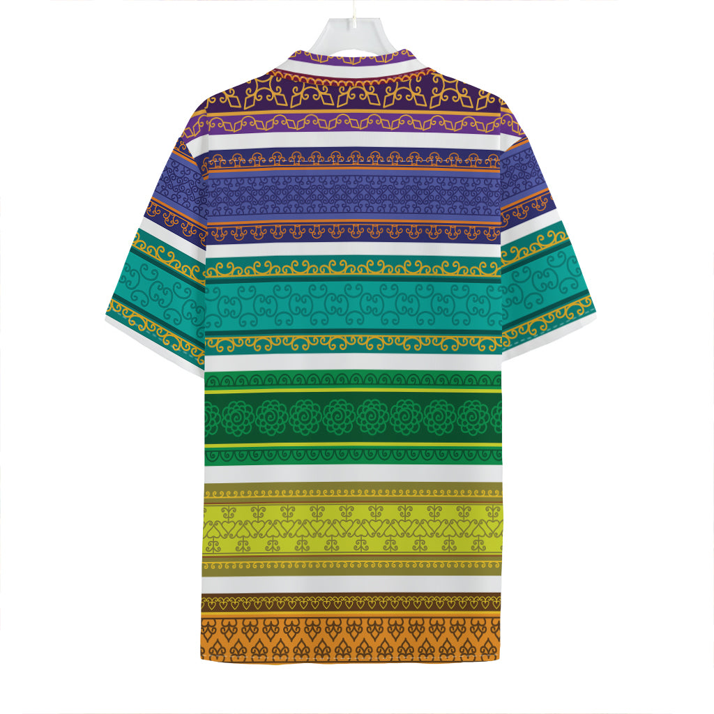 Colorful Ethnic Pattern Print Hawaiian Shirt