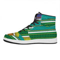 Colorful Ethnic Pattern Print High Top Leather Sneakers