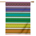 Colorful Ethnic Pattern Print House Flag