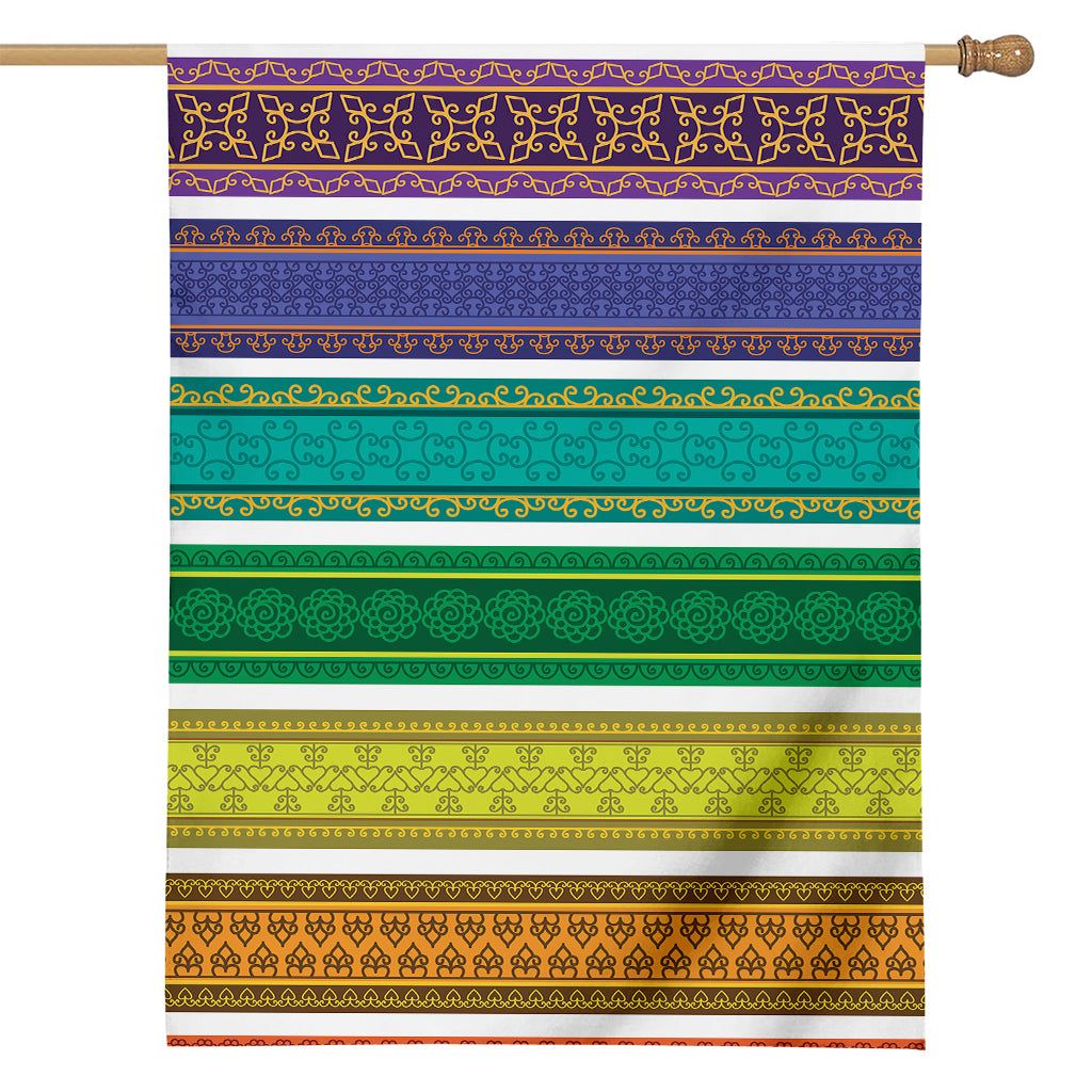 Colorful Ethnic Pattern Print House Flag