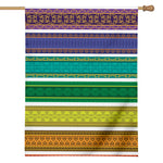 Colorful Ethnic Pattern Print House Flag