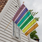 Colorful Ethnic Pattern Print House Flag