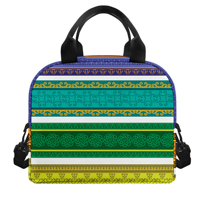 Colorful Ethnic Pattern Print Insulated Lunch Bag