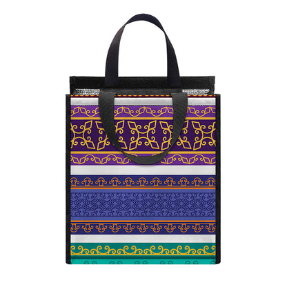 Colorful Ethnic Pattern Print Insulated Lunch Tote