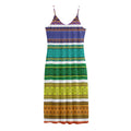 Colorful Ethnic Pattern Print Jersey Midi Cami Dress