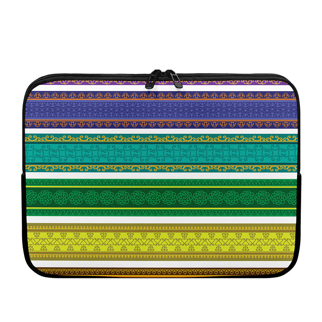 Colorful Ethnic Pattern Print Laptop Sleeve